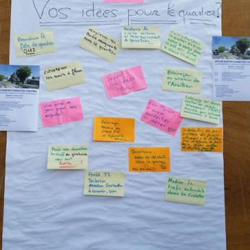 Fête de quartier 2015 de l'association de quartier Croisettes-Tuileries et environs à Epalinges - post-it