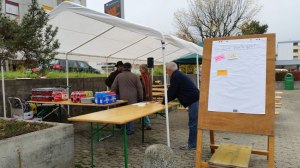 Fête de quartier 2015 de l'association de quartier Croisettes-Tuileries et environs à Epalinges - préparation